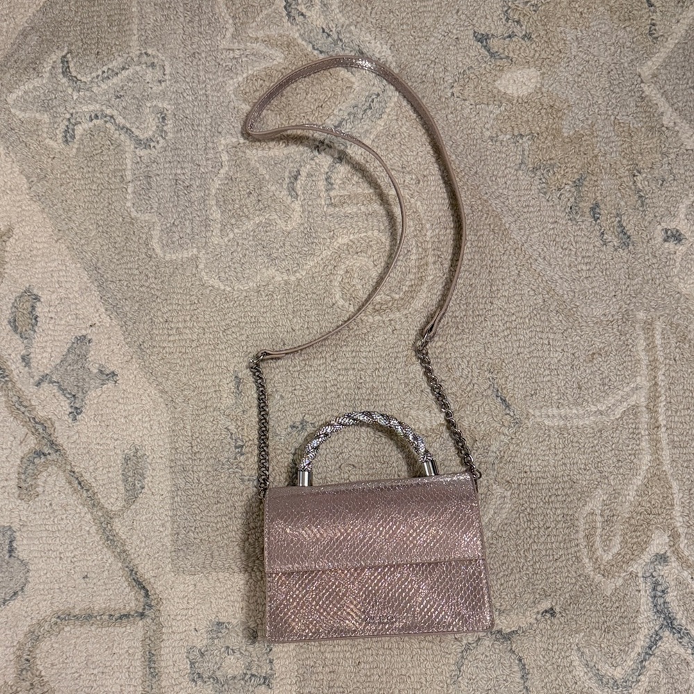 Aldo Light Pink Snakeskin Evening Bag